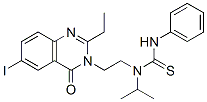 CAS 登录号：77301-17-8， 1-[2-(2-乙基-6-碘-4-氧代喹唑啉-3-基)乙基]-3-苯基-1-丙-2-基硫脲