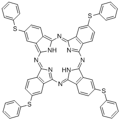 CAS 登录号：77474-65-8， 2,9,16,23-四(苯基硫代)-29H,31H-酞菁