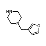 结构式 CAS# 777829-43-3, 1-(3-呋喃甲基)哌嗪
