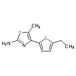 结构式 CAS# 781574-99-0, 4-(5-乙基-2-噻吩基)-5-甲基-1,3-噻唑-2-胺
