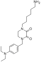CAS#: 78201-94-2， 1-(6-Aminohexyl)-4-[(4-Diethylaminophenyl)Methyl]Piperazine-2,3-Dione