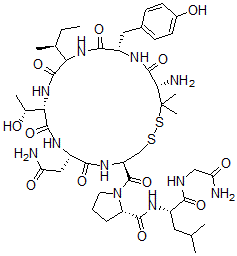 CAS#: 78578-24-2， (2S)-1-[(4R,7S,10S,16S,19S)-19-Amino-7-(2-Amino-2-Oxoethyl)-13-[(2S)-Butan-2-Yl]-10-(1-Hydroxyethyl)-16-[(4-Hydroxyphenyl)Methyl]-20,20-Dimethyl-6,9,12,15,18-Pentaoxo1,2-Dithia-5,8,11,14,17-Pentazacycloicosane-4-Carbonyl]-N-[(2S)-1-[(2-Amino-2-Oxoethyl)Amino]-4-Methyl-1-Oxopentan-2-Yl]Pyrrolidine-2-Carboxamide