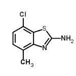 结构式 CAS# 78584-09-5, 7-氯-4-甲基-1,3-苯并噻唑-2-胺