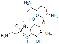 CAS#: 78609-45-7， 4-N-(2-Aminoethanesulfonyl)fortimicin B