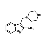 CAS 登录号：794582-36-8， 2-甲基-3-(1-哌嗪甲基)咪唑并[1,2-a]吡啶