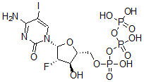 CAS#: 79570-63-1， [(2R,3R,4S,5R)-5-(4-Amino-5-Iodo-2-Oxopyrimidin-1-Yl)-4-Fluoro-3-Hydroxyoxolan-2-Yl]Methyl (Hydroxy-Phosphonooxyphosphoryl) Hydrogen Phosphate