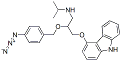 CAS 登录号：79697-89-5， 1-[2-(4-叠氮基苯基)丙-2-基氨基]-3-(9H-咔唑-4-基氧基)丙-2-醇