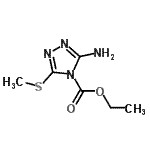 CAS#: 79742-02-2， Ethyl 3-amino-5-(methylsulfanyl)-4H-1,2,4-triazole-4-carboxylate
