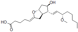CAS#: 79743-29-6， (5Z)-5-[(3aR,4R,5R,6aR)-5-Hydroxy-4-[(E,3S)-3-Methoxyoct-1-Enyl]-3,3a,4,5,6,6a-Hexahydrocyclopenta[d]Furan-2-Ylidene]Pentanoic Acid
