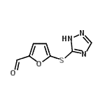 结构式 CAS# 797807-53-5, 5-(1H-1,2,4-三唑-5-基硫基)-2-糠醛