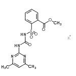 CAS#: 79793-01-4， 2-[[[[(4,6-dimethyl-2-pyrimidinyl)amino]carbonyl]amino]sulfonyl]-Benzoic acid methyl ester potassium salt (1:1)