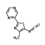CAS#: 799283-95-7， 2-(5-Isocyanato-4-methyl-1,3-thiazol-2-yl)pyrazine