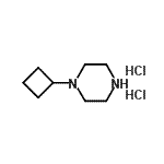 结构式 CAS# 799557-65-6, 1-环丁基哌嗪二盐酸盐