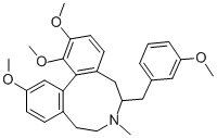 CAS#: 79989-23-4， (-)-6,7,8,9-Tetrahydro-6-((3-Methoxyphenyl)Methyl)-7-Methyl-1,2,12-Trimethoxy-5H-Dibenz(d,f)Azonine