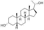 structure of CAS# 80-92-2, 5beta-Pregnane-3alpha,20alpha-Diol;Pregnanediol;Nsc47462;D00189
