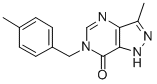 CAS#: 80030-89-3, 1,6-Dihydro-3-Methyl-6-((4-Methylphenyl)Methyl)-7H-Pyrazolo(4,3-D)Pyrimidin-7-One