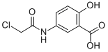 结构式 CAS# 80074-26-6, 5-[(2-氯乙酰基)氨基]-2-羟基-苯甲酸