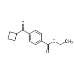 结构式 CAS# 801303-28-6, 乙基4-(环丁基羰基)苯甲酸酯