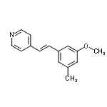 CAS#: 803628-67-3， 4-[(E)-2-(3-Methoxy-5-methylphenyl)vinyl]pyridine
