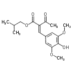 CAS#: 803745-54-2， Isobutyl (2E)-2-(4-hydroxy-3,5-dimethoxybenzylidene)-3-oxobutanoate