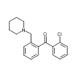 structure of CAS# 804437-65-8, (2-Chlorophenyl)[2-(1-piperidinylmethyl)phenyl]methanone;2-Chloro-2'-piperidinomethyl benzophenone