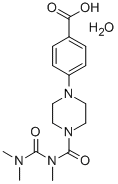 CAS#: 80712-35-2， 4-(4-((((Dimethylamino)Carbonyl)Methylamino)Carbonyl)-1- Piperazinyl)-Benzoic Acid Hydrate (4:1)