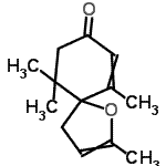 CAS#: 80722-28-7， 2,6,10,10-Tetramethyl-1-oxaspiro[4.5]deca-2,6-dien-8-one