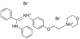 CAS 登录号：80785-04-2， (苯胺基-苯基-亚甲基)-[4-[2-(1-氧杂-4-铵环己-4-基)乙氧基]苯基]铵二溴化物