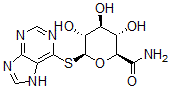 CAS 登录号：80798-22-7， (2S,3S,4S,5R,6S)-3,4,5-三羟基-6-(7H-嘌呤-6-基硫代)四氢吡喃-2-甲酰胺
