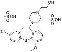 CAS#: 81223-37-2， 4-(2-Chloro-10,11-Dihydro-6-Methoxydibenzo(B,F)Thiepin-10-Yl)-1-Piperazineethanol Dimethanesulfonate (Salt)