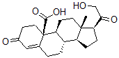 CAS#: 81309-33-3， 21-Hydroxy-3,20-dioxopregn-4-en-19-oic acid