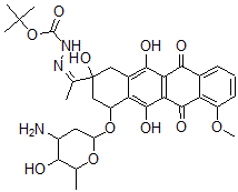 CAS#: 81361-01-5， Tert-Butyl N-[1-[4-(4-Amino-5-Hydroxy-6-Methyl-Oxan-2-Yl)Oxy-2,5,12-Trihydroxy-7-Methoxy-6,11-Dioxo-3,4-Dihydro-1H-Tetracen-2-Yl]Ethylideneamino]Carbamate
