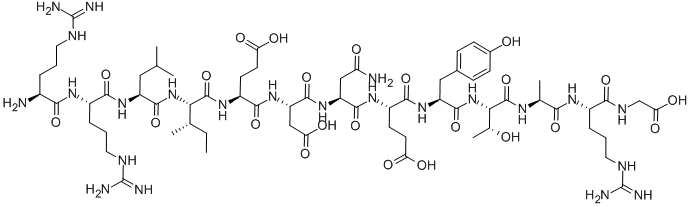 CAS#: 81493-98-3， H-Arg-Arg-Leu-Ile-Glu-Asp-Asn-Glu-Tyr-Thr-Ala-Arg-Gly-OH
