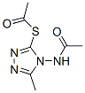 CAS 登录号：82049-48-7， S-[4-(乙酰氨基)-5-甲基-4H-1,2,4-三唑-3-基]硫代乙酸酯