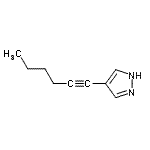 CAS 登录号：82099-92-1， 4-(1-己炔-1-基)-1H-吡唑