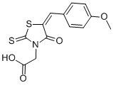 CAS 登录号：82158-55-2， [5-(4-甲氧基-亚苄基)-4-氧代-2-硫代-噻唑烷-3-基]-乙酸