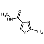 结构式 CAS# 827588-55-6, 2-氨基-N-甲基-1,3-噻唑-4-甲酰胺