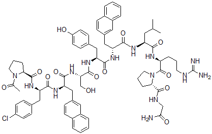 CAS#: 82778-57-2， N-Ac-Pro(1)-(4-Cl-Phe)(2)-(2-Naphthyl-Ala)(3,6)-Lhrh