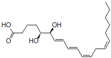 CAS 登录号：82948-87-6， (5S,6S,7E,9E,11Z,14Z)-5,6-二羟基-7,9,11,14-二十碳四烯酸