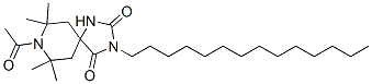 CAS 登录号：83044-92-2， 8-乙酰基-7,7,9,9-四甲基-3-十四烷基-1,3,8-三氮杂螺[4.5]癸烷-2,4-二酮