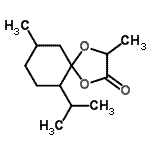 CAS 登录号：831213-72-0， 6-异丙基-3,9-二甲基-1,4-二氧杂螺[4.5]癸烷-2-酮