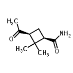 CAS 登录号：83324-75-8， (1R,3S)-3-乙酰基-2,2-二甲基环丁烷甲酰胺