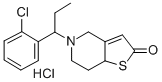 CAS 登录号：83427-64-9， 5-(1-(2-氯苯基)丙基)-5,6,7,7a-四氢-4H-噻吩并[3,2-c]吡啶-2-酮盐酸盐