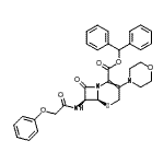 CAS#: 83673-99-8， Diphenylmethyl (6S,7S)-3-(4-morpholinyl)-8-oxo-7-[(phenoxyacetyl)amino]-5-thia-1-azabicyclo[4.2.0]oct-2-ene-2-carboxylate