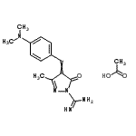 CAS#: 83783-64-6， 4-[4-(Dimethylamino)benzylidene]-3-methyl-5-oxo-4,5-dihydro-1H-pyrazole-1-carboximidamide acetate (1:1)