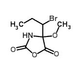 CAS 登录号：83791-34-8， 4-(1-溴丙基)-4-甲氧基-1,3-恶唑烷-2,5-二酮
