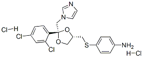 CAS 登录号：83929-39-9， 顺式-4-[[2-(2,4-二氯苯基)-2-(1H-咪唑-1-基甲基)-1,3-二氧戊环-4-基]甲硫基]苯胺二盐酸盐