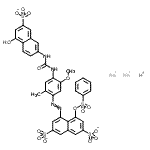 CAS#: 83949-44-4， Hydrogen sodium 4-[(4-{[(5-hydroxy-7-sulfonato-2-naphthyl)carbamoyl]amino}-5-methoxy-2-methylphenyl)diazenyl]-5-[(phenylsulfonyl)oxy]-2,7-naphthalenedisulfonate (1:2:1)