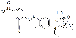 CAS 登录号：83968-95-0， [2-[[4-[(2-氰基-4-硝基苯基)偶氮]-3-甲基苯基]乙胺]乙基]三甲基铵硫酸氢盐