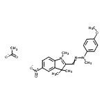 CAS#: 83969-03-3， 2-[(4-Methoxyphenyl)(methyl)carbonohydrazonoyl]-1,3,3-trimethyl-5-nitro-3H-indolium acetate